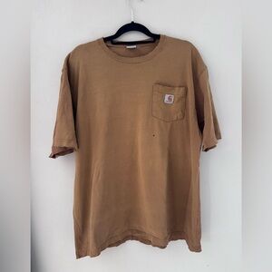 Carhartt Men's K87 Brown T-Shirt (Intentionally Distressed!)